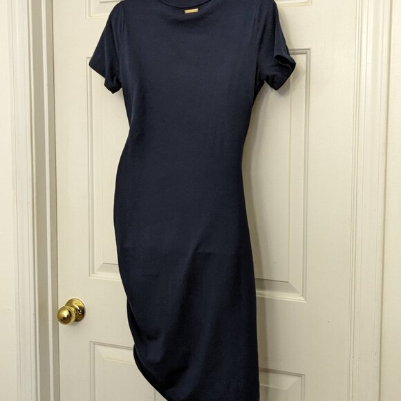 MICHAEL KORS Women's Stretch Knit Polo Dress Size Small Black - Picture 6 of 9